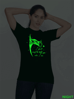 Bgreen Cotton Wanda No Need to Tell Glow in Dark Women T-shirt