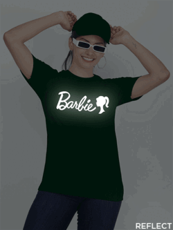 Bgreen Cotton Barbie Reflective Women T-shirt