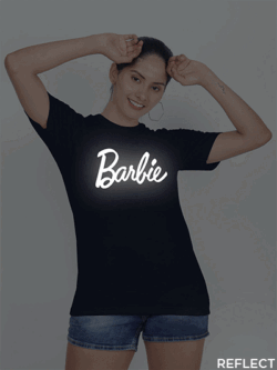 Nblue Cotton Barbie Reflective Women T-shirt