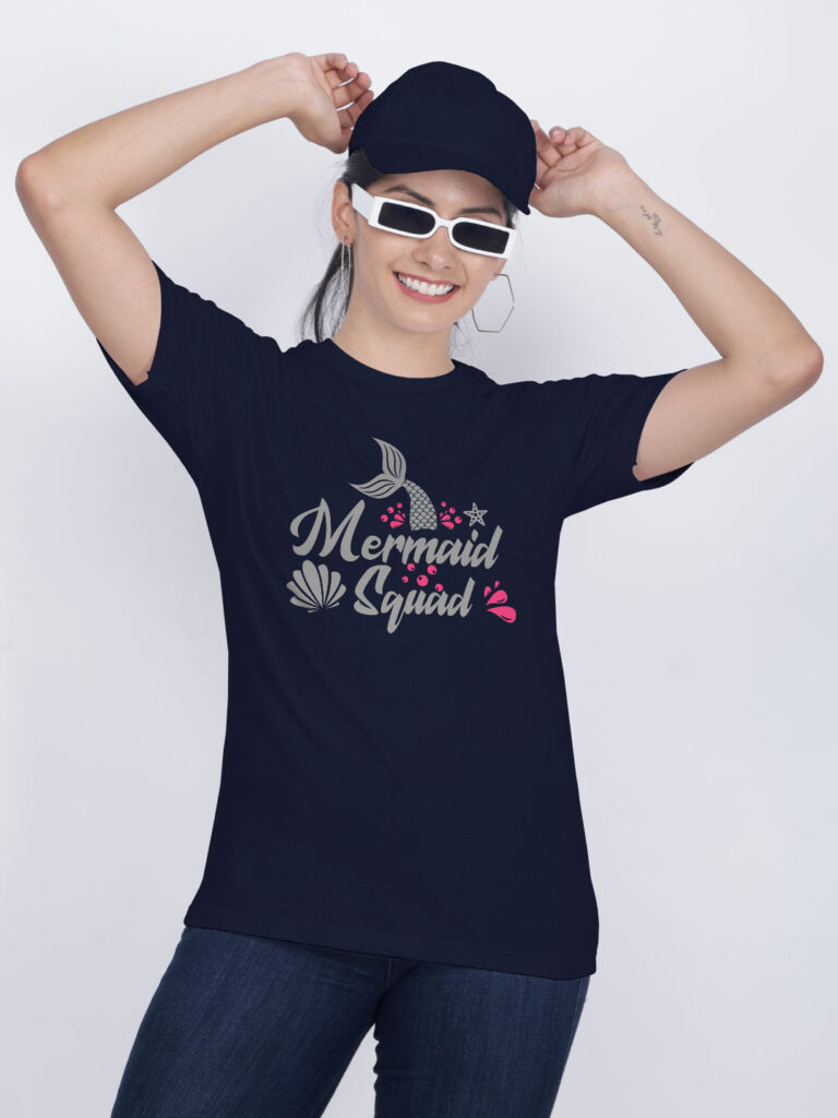 Mermaid Squad Tail Reflective Women T-shirt image 4