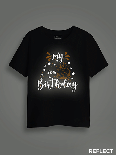 My 10th Birthday Reflective Kids T-shirt
