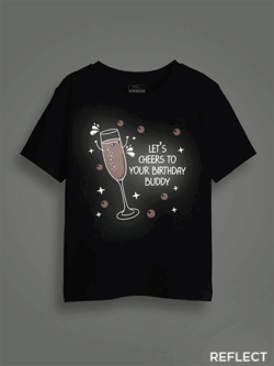 Let’s Cheers to your Birthday Buddy Reflective Kids T-shirt