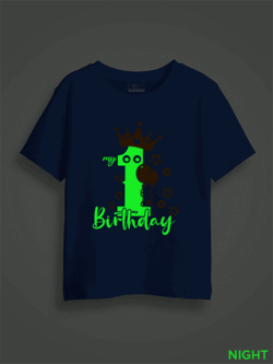 1st Birthday Kids Glow in Dark T-shirt