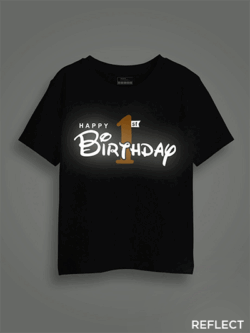 1st Birthday Flag Reflective Kids T-shirt
