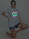 Grey Rainbow Reflective Women Customize Tshirt - Image 5