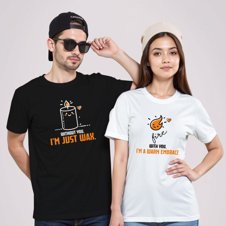 Candle Fire Couple T-shirt