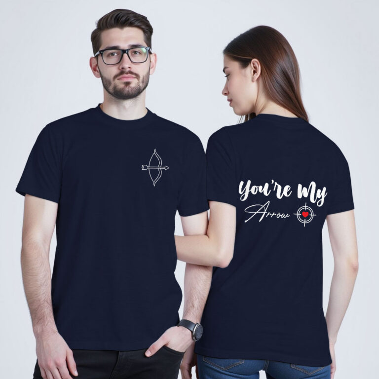 Bow and Arrow Couple Glow In The Dark T-shirt image 4