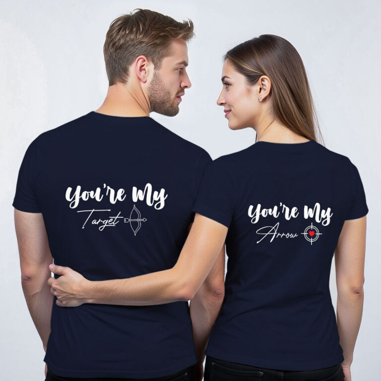 Bow and Arrow Couple Glow In The Dark T-shirt image 7