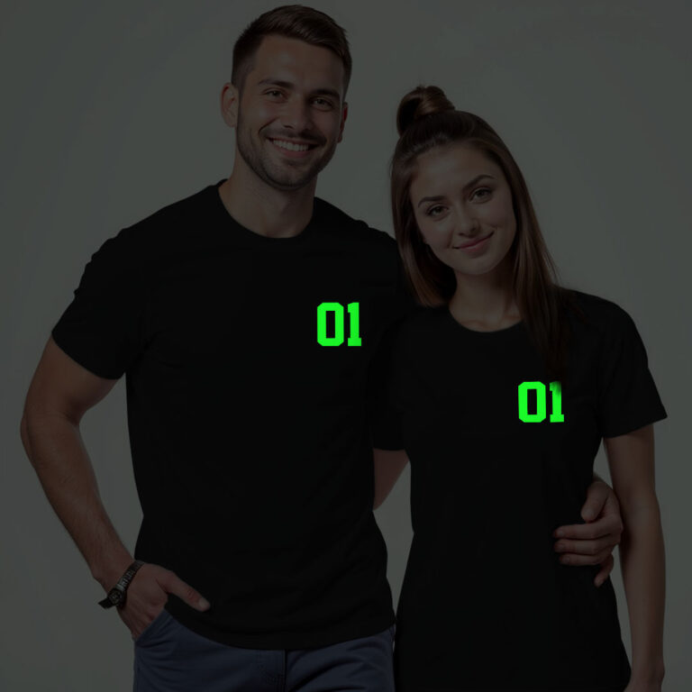 Hubby Wifey Couple Glow In The Dark T-shirt image 8