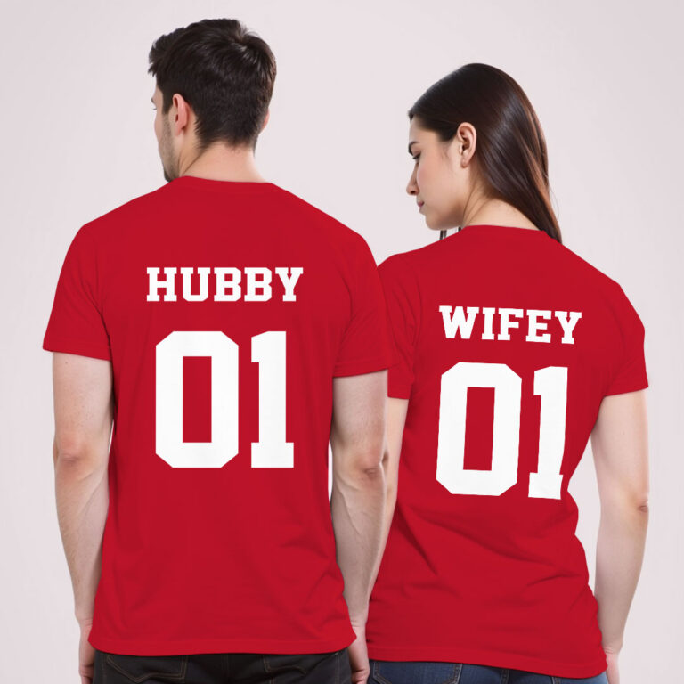 Hubby Wifey Couple T-shirt