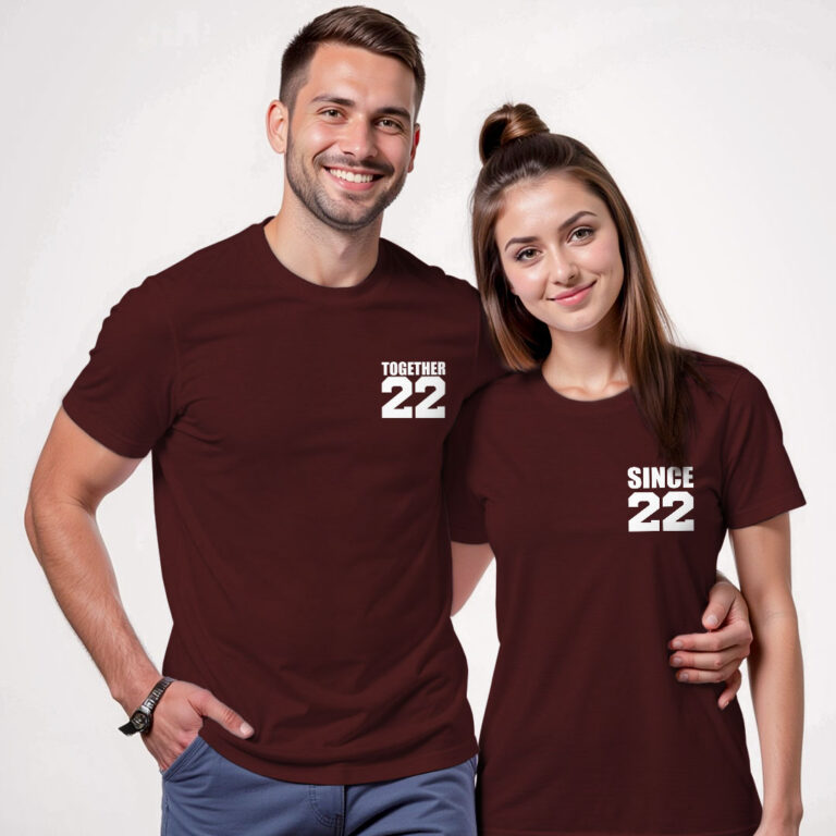 Together Since Custom Couple Glow In The Dark T-shirt image 9