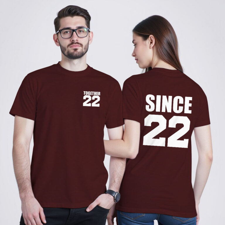 Together Since Custom Couple Glow In The Dark T-shirt image 4