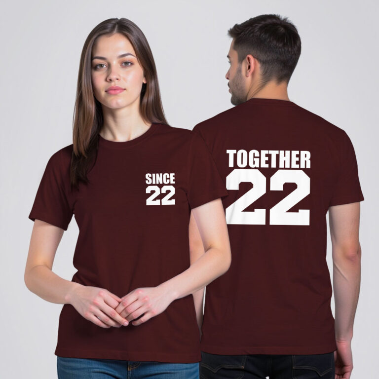 Together Since Custom Couple Glow In The Dark T-shirt image 2