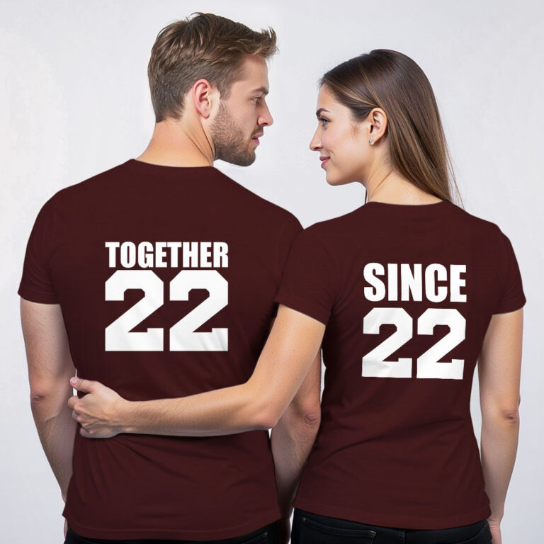 Together Since Custom Couple Glow In The Dark T-shirt image 7