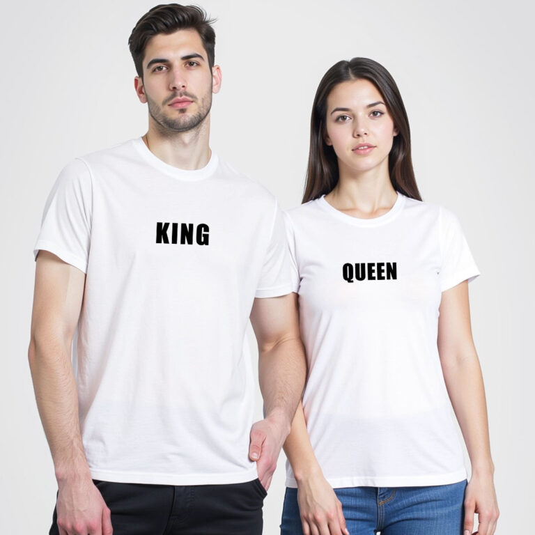 King Queen Couple T-shirt image 4
