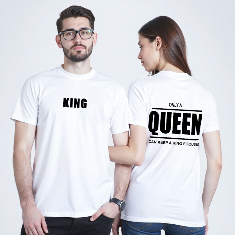 King Queen Couple T-shirt image 3