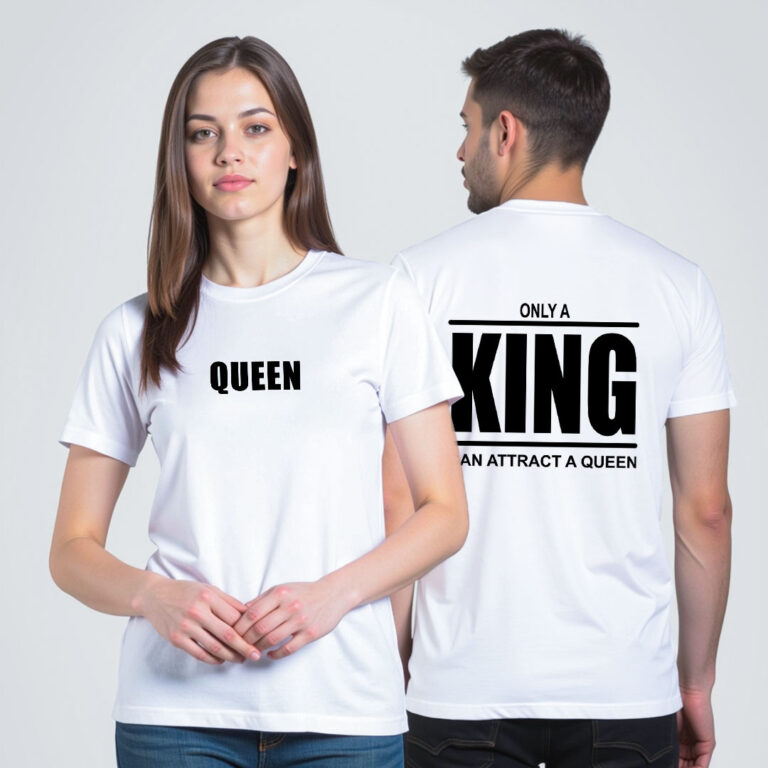 King Queen Couple T-shirt image 2