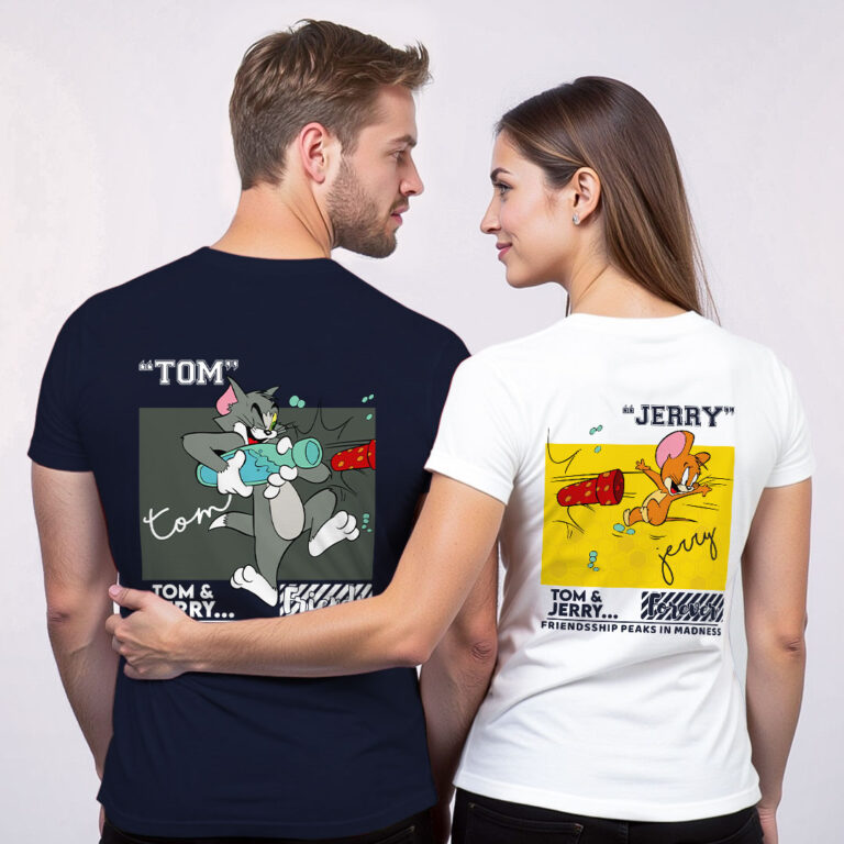 Tom and Jerry Shot Couple T-shirt