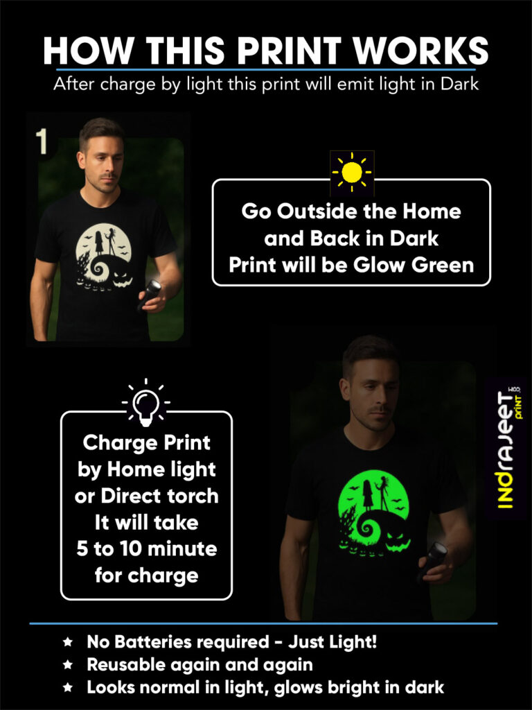 Customize Night Glow Man T-shirt Navy Blue image 6