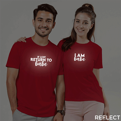 If Lost return to Babe | I am Babe Custom Reflective Couple T-shirt