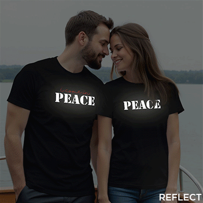 I Come in Piece | I am Piece Custom Reflective Couple T-shirt