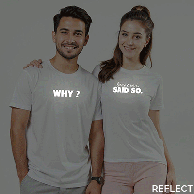 Why | Because I said so Custom Reflective Couple T-shirt