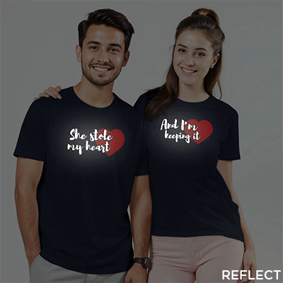 She Stole my Heart | And I am Keeping it Custom Reflective Couple T-shirt