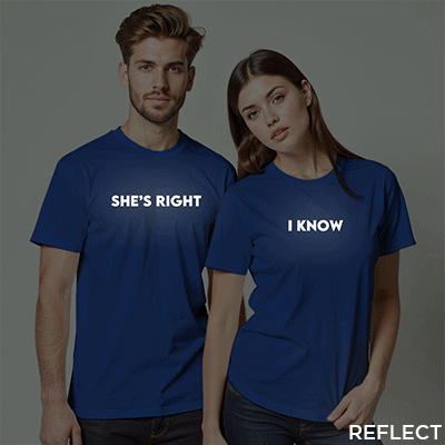 She's Right | I Know Custom Reflective Couple T-shirt
