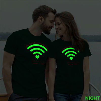 The Ultimate Connection Blessed By God Custom Couple Glow In The Dark T-shirt