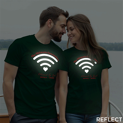 The Ultimate Connection Blessed By God Custom Reflective Couple T-shirt