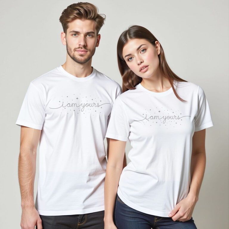 I am Yours Custom Reflective Couple T-shirt image 2