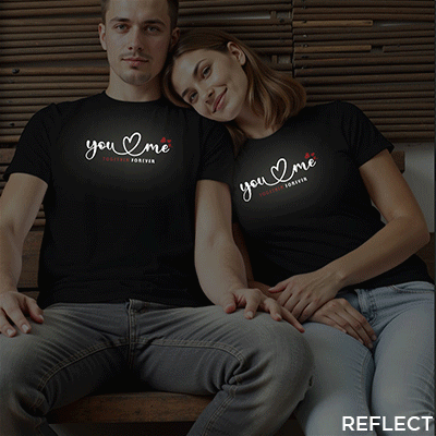 You Love me Custom Reflective Couple T-shirt