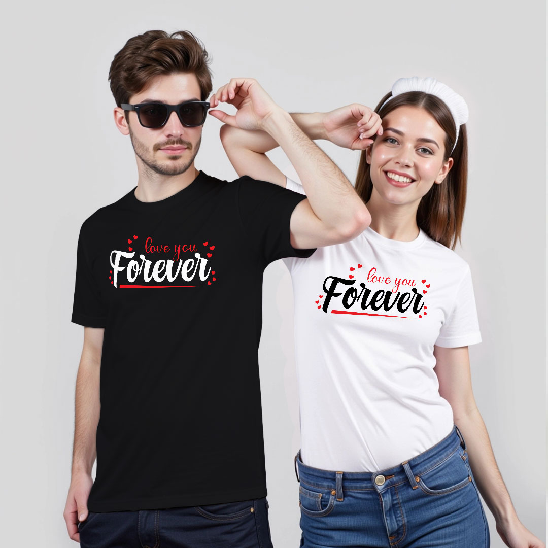 Love you forever Custom Couple T-shirt