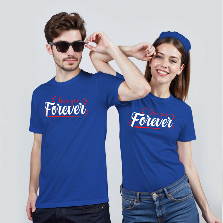 Love you forever Custom Couple Glow In The Dark T-shirt image 2