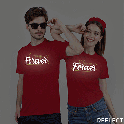 Love you forever Custom Reflective Couple T-shirt