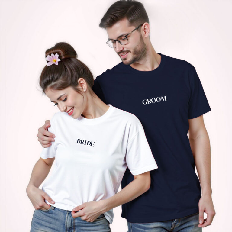 Groom Bride Wedding T-shirt