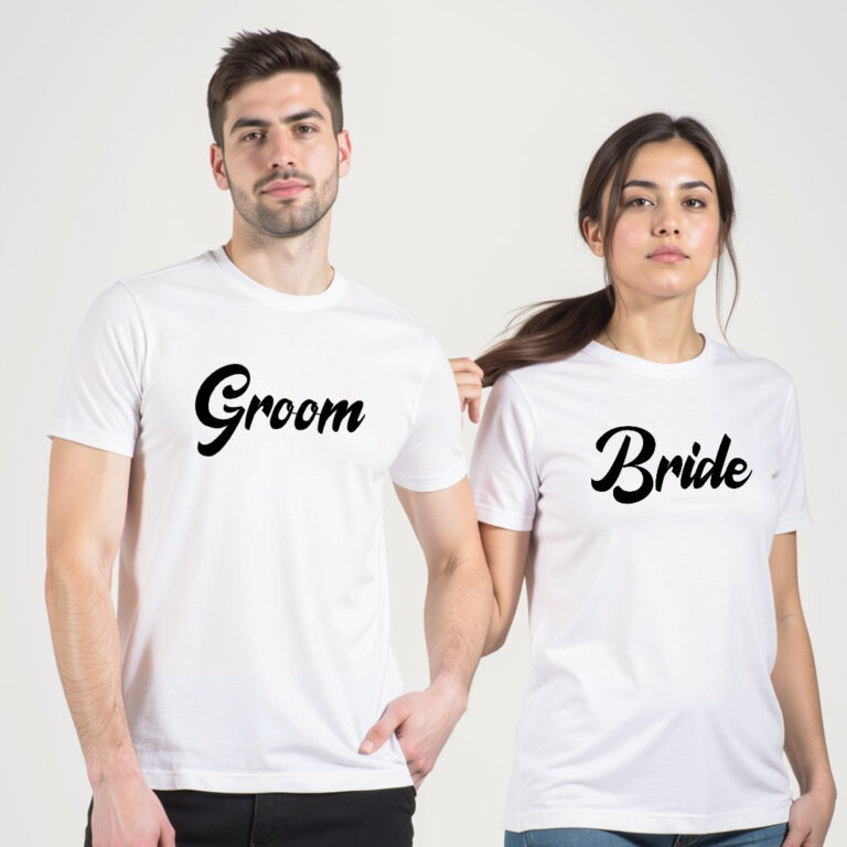 Groom Bride Wedding T-shirt
