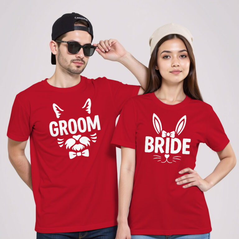 Groom Bride Wedding T-shirt