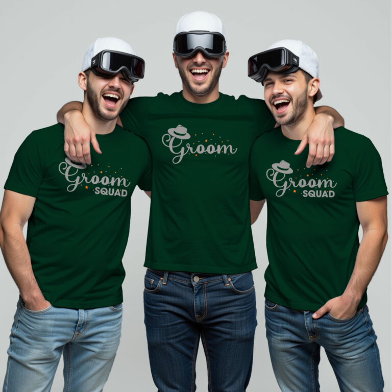 Unique Groom & Groom Squad Reflective Wedding T-shirt image 2