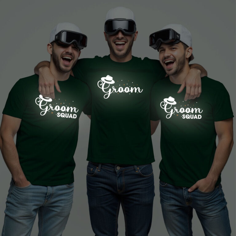 Unique Groom & Groom Squad Reflective Wedding T-shirt