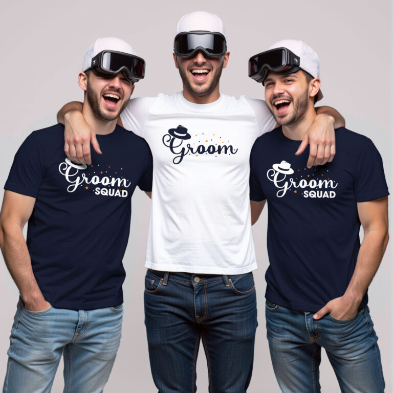 Unique Groom & Groom Squad Wedding T-shirt