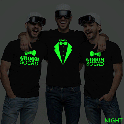 Special Groom & Groom Squad Wedding Glow In The Dark T-shirt