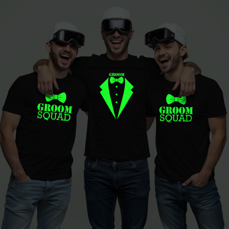 Special Groom & Groom Squad Wedding Glow In The Dark T-shirt