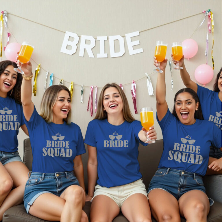 Swagger Bride & Bride Squad Reflective Wedding T-shirt image 2