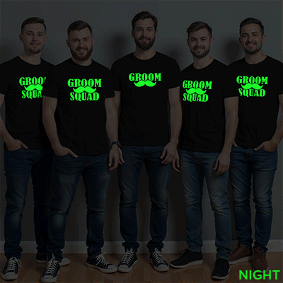Funny Groom & Groom Squad Wedding Glow In The Dark T-shirt