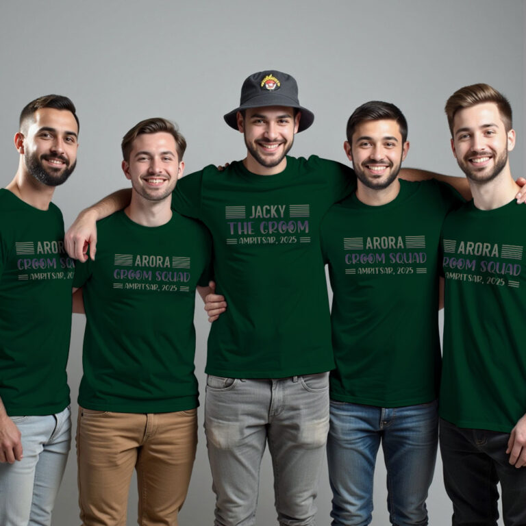 Custom Groom with City and No. & Groom Squad Wedding Rainbow Reflective T-shirt image 2