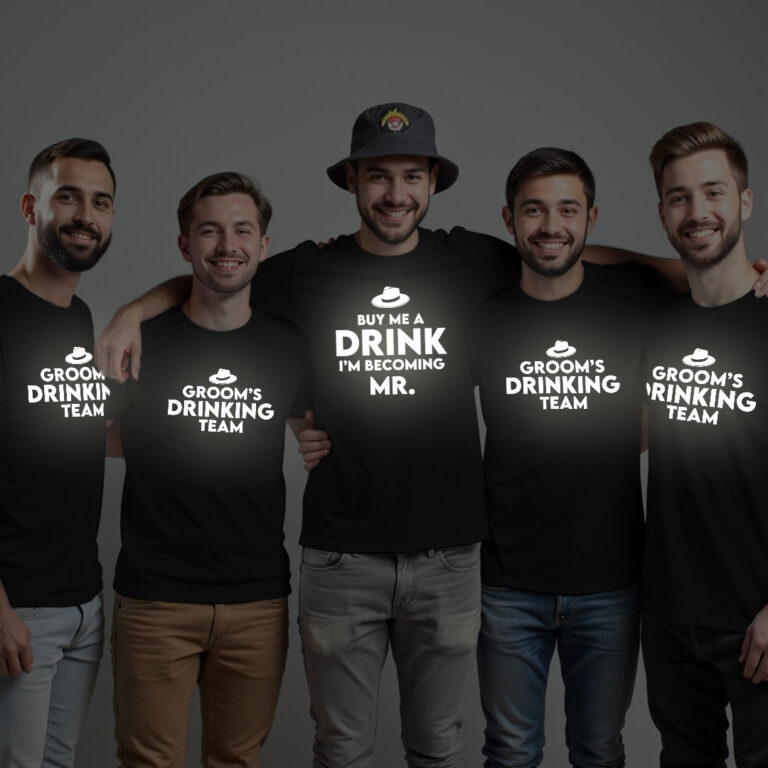 Buy me a Drink Groom & Groom Team Reflective Wedding T-shirt
