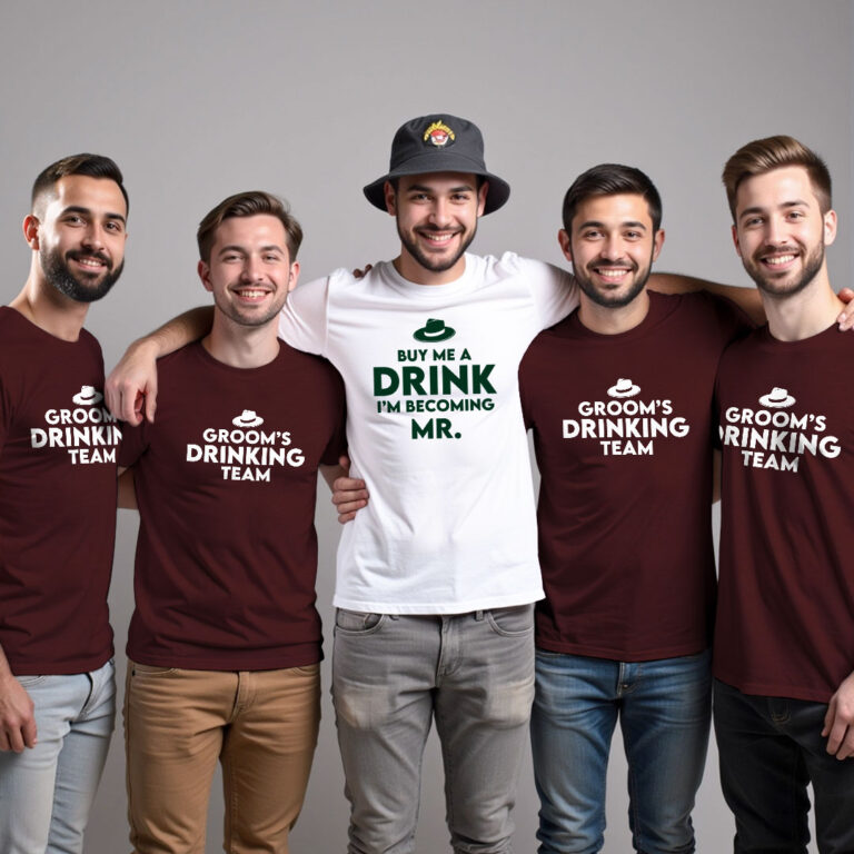 Buy me a Drink Groom & Groom Team Wedding T-shirt