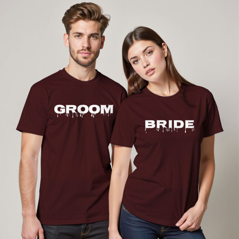 Special Groom Bride Wedding Glow In The Dark T-shirt image 2