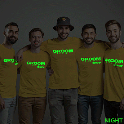 Special Groom & Groom Crew Wedding Glow In The Dark T-shirt